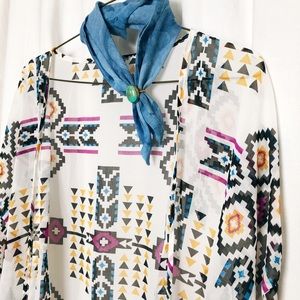 NWOT Sheer Aztec cover up